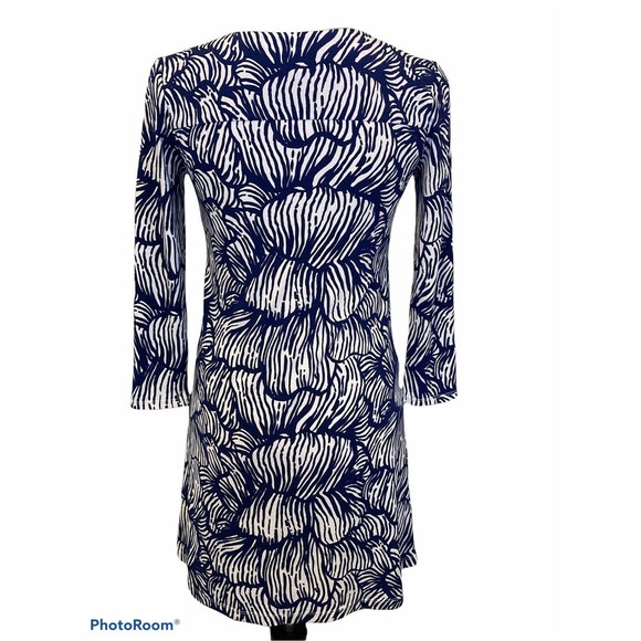 Lilly Pulitzer Blue and Pink Long Sleeve Dress - Picture 6 of 11